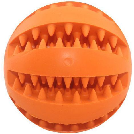 Ungiftiger und bissfester Spielzeugball für Hunde, Welpen und Katzen. Leckerli-Spender, Kauball zur Zahnreinigung, Bewegungs- und Trainingsspielzeug (7 cm).