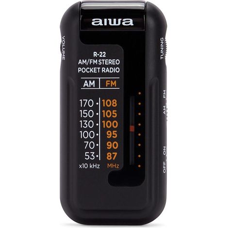 Aiwa R-22BK Radio analogica personale nera (1/4)