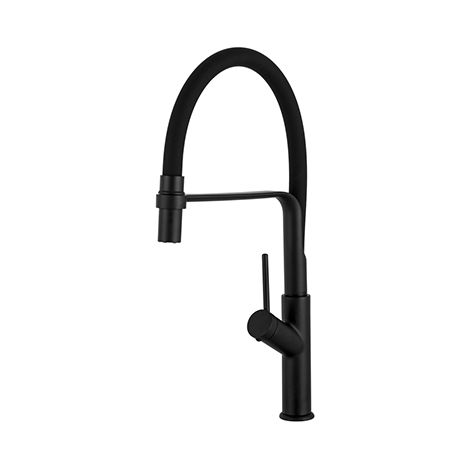 Granitan Robinet De Cuisine Avec Bec Flexible Vasto Noir (1/3)
