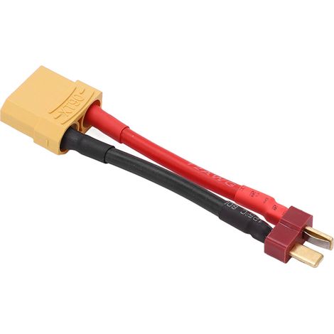 T-Adapter auf XT90-Buchse, T-Adapter-Stecker auf XT90-Buchse mit 12 AWG 97 mm² Kabel (1/5)