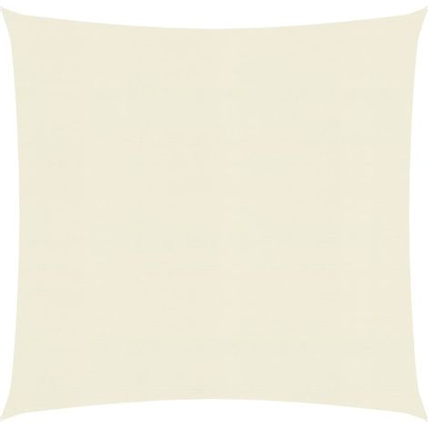 Voile toile d'ombrage parasol 160 g/m² 2,5 x 2,5 m PEHD crème