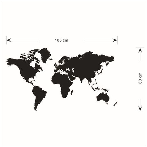 BEBUSINGOTO Decoración de pared con mapa del mundo, fondo de pared con rompecabezas de mapa del mundo, marrón (1/5)