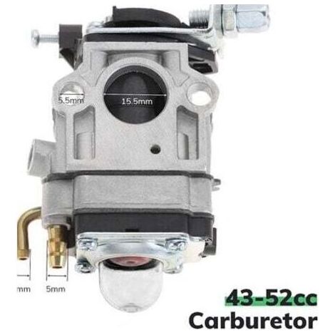 Kits de réparation de carburateurs pour débroussailleuses de 43 cm³ et 52 cm³, comprenant joints, billes à diaphragme et coupe-bordures/taille-haies. (1/3)
