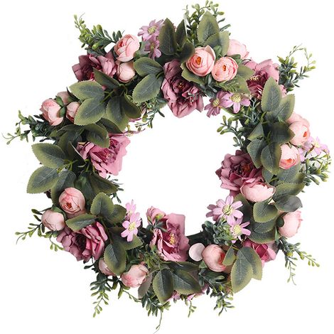 Couronne de porte décorative faite à la main pour la maison, les fêtes, les portes, les mariages (1/5)