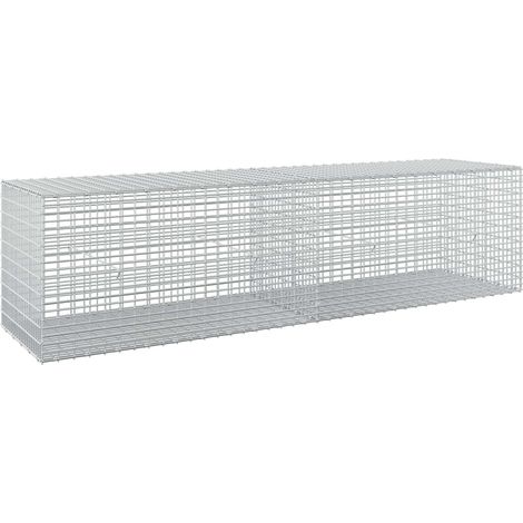 Gabione mit 5 mm Draht und 5x2,5 cm Maschen 200x50x50 cm vidaXL (1/5)