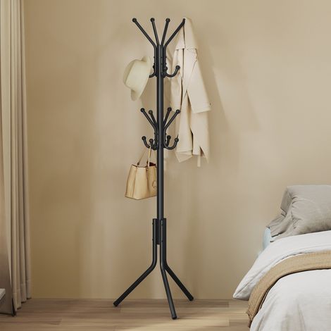 Portemanteau en Métal, avec Crochets, pour Salon, Entrée, Chambre, Noir (1/5)