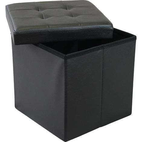 ZARA - pouf quadrato in ecopelle (1/4)