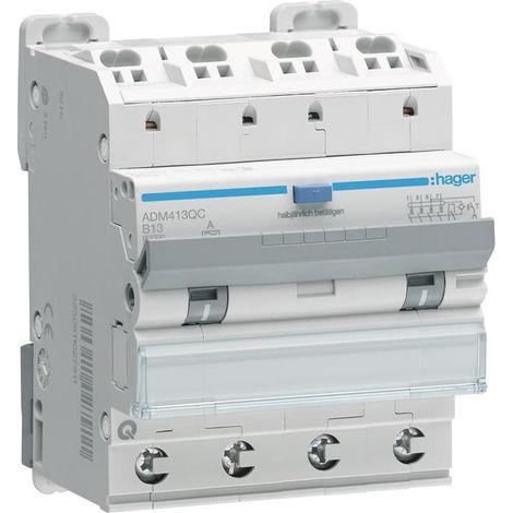 Interrupteur Hager adm413qc 4 pôles 30mA