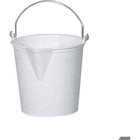 Seau à bec - Qualité alimentaire Anse inoxydable - Cuisine et stockage - Blanc 13L Ø29cm (1/3)