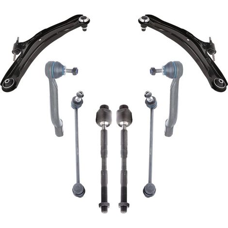 KIT BRACCIO OSCILLANTE 8 PEZZI COMPATIBILE CON NISSAN X-TRAIL II (T31) 2.0 dCi / Kit Sospensione Completo OE/OEM / Bracci Oscillanti + Testine Sterzo / Sostituzione Diretta OEM