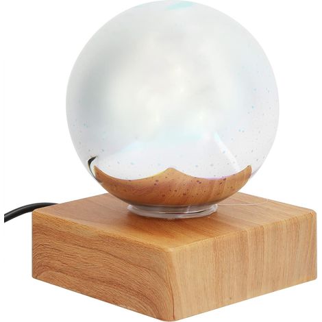 Veilleuse Boule de Verre Lampe de Chevet Prise USB Lampe Décorative 4W ABS et Verre à Haute Teneur en Borosilicate 12cm étoile éclairage Intérieur pour Chambre Bureau Décor de Vacances (1/5)