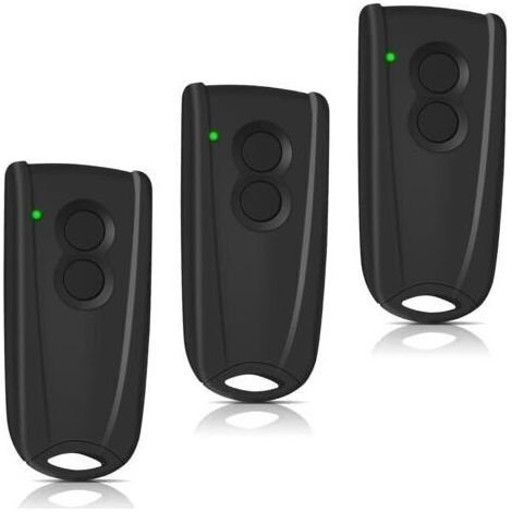 3 pièces 433,92 MHz Télécommande pour porte de garage pour Hormann EcoStar RSC2-433 RSE2-433, RSZ1-433, Hormann Liftronic 500/700/800 pour Portronic D2500/D5000/S4000(lumière verte) (1/5)