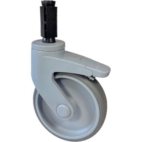 Rueda giratoria avl caster wheel 125 mm sistema de freno