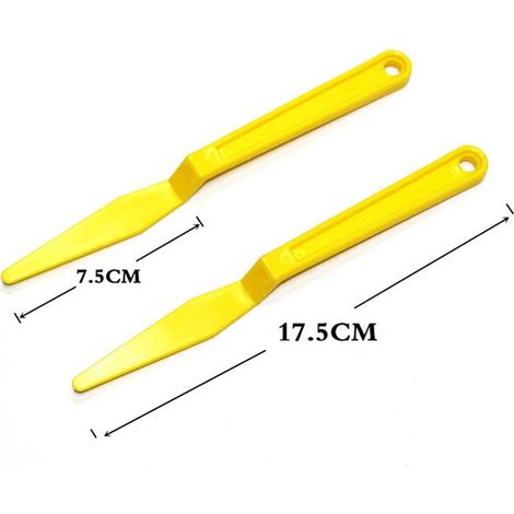 Racloir spatule 2 pièces long manche pour vitres auto, outil d'installation film vinyle, décalcomanie, grattoir coin, kit pose carrosserie, lisseur flexible. (1/4)