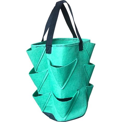 Sac de culture pour fraisiers de 3 gallons, pot de plantation à plusieurs ouvertures, pochette de rangement (1/5)