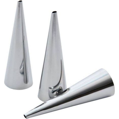 Moule À Cornet - Acier Inoxydable - 8,5 cm - Diamètre 2,5 cm - Pour Pâte Feuilletée - Lot De 3 (1/3)