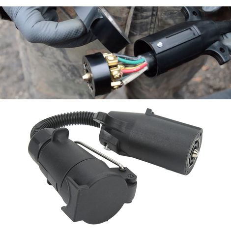 Adaptateur de Prise 7 Broches pour Remorque, Connecteur de Câble pour Camping-Car et Camion, Accessoire de Conversion d'Alimentation