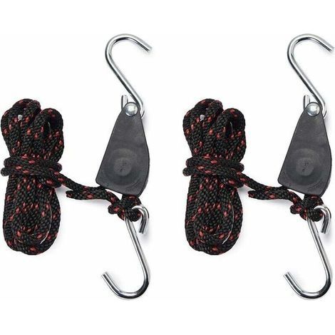 Sangles Cliquet 1/4 pouces Rope Ratchet Pour Lampe de Coissance 2 pices Corde de Crochet Rglable (1/4)