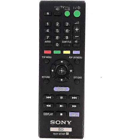Commande à distance RMT-B119P pour lecteurs Blu-ray/DVD Sony BDP-S1100, BDP-S590 et BDPS5100 (1/2)