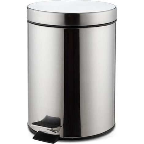 Poubelle en acier inoxydable poubelle à pédale d'hôtel seau de stockage de chambre 3L 16.524cm (1/4)