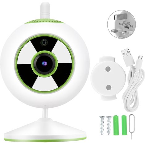 Caméra IP WiFi 1080P couleur nocturne intégrale Mini Surveillance domestique intérieure pour Onvif 100‑240V (1/5)