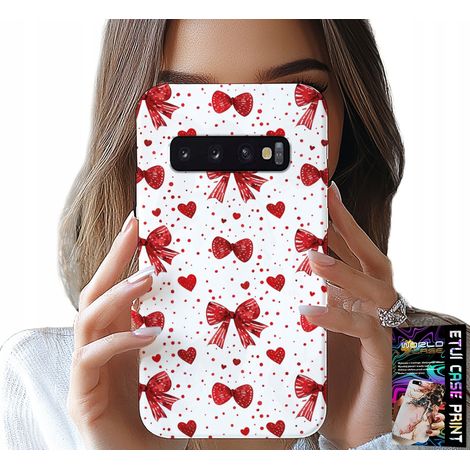 Hülle für Samsung Galaxy S10 Plus – modische rote Schleifenmuster (1/5)