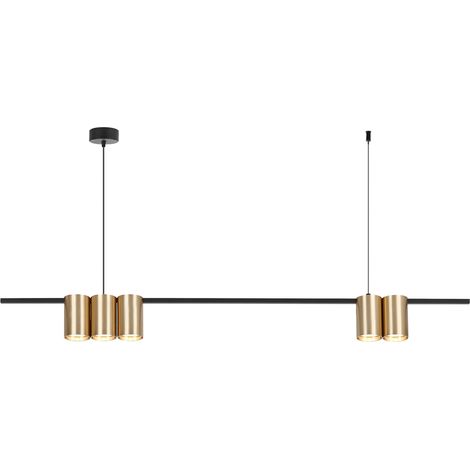 Suspension barre noir/or 5 spots GU10 Milagro Genesis (1/5)