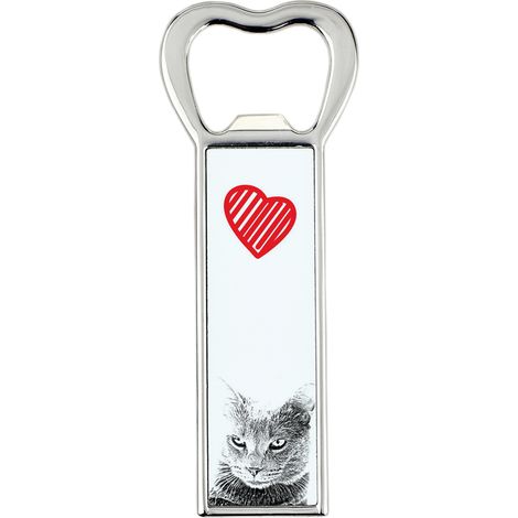 Chartreux - un apribottiglie con un gatto, un apri-frigo personalizzato, un regalo unico per uomo firmato Art-Dog (1/5)