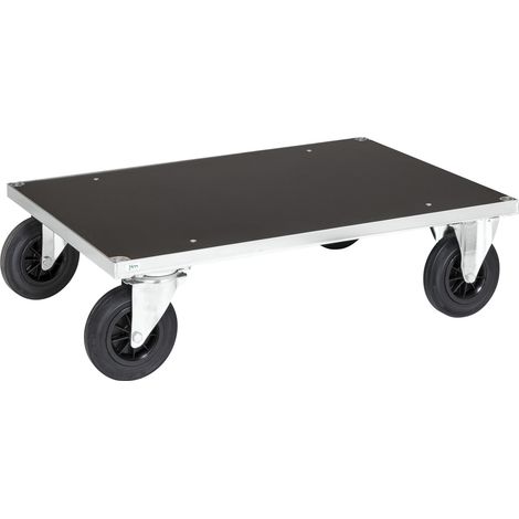 Kongamek Plattformwagen, verzinkt mit Ladefläche aus MDF 1000x700x260mm Gummibereifung ohne Bremse