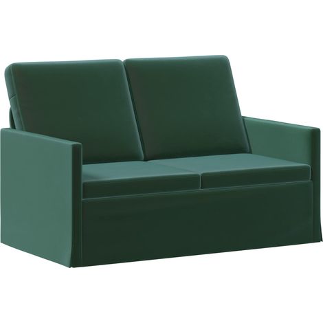 2 Seater Sofa Dark Green 130 x 81 x 82 cm Velvet vidaXL (1/5)