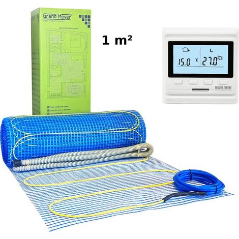 Kit de calefacción por suelo radiante 1 m² 170 W/m² + HW500 termostato programable