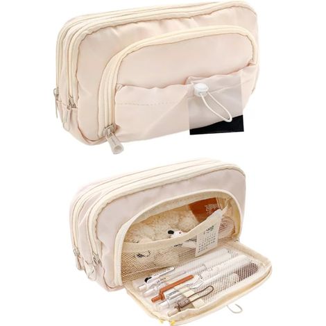 Funda Para Bolígrafos - Forma De Estrella Con Cordón - Capacidad Hasta 100 Unidades - Poliéster Duradero - Color Blanco (1/5)