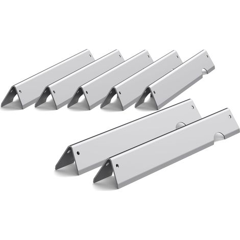 WEMEIKIT 66033 & 66797 Flavorizer Barres de Rechange pour Weber Genesis II E-410 E-415 S-435, Genesis II/LX 400 Series (2017 et Plus récent) Pièces de Gril en Acier Inoxydable, Lot de 7