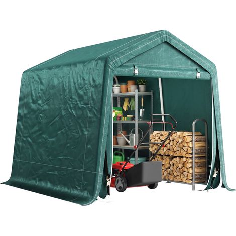 Outsunny Outdoor Garden Storage Shed Waterproof Bike Tent w/ Zipper Doors