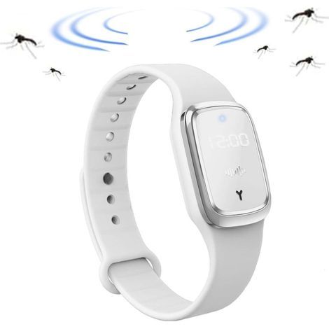 JSSEVN-Bracelets Anti-moustiques, étanche, Rechargeable par USB, Montre Anti-moustiques à Ultrasons pour l'intérieur et l'extérieur (1/4)