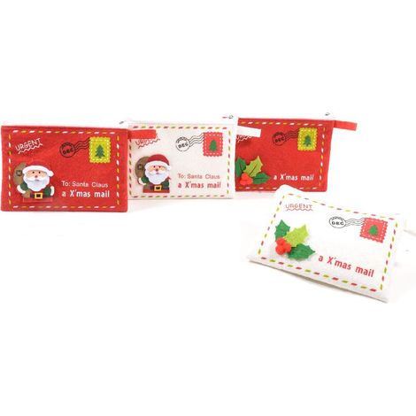 Busta portaletterina in pannolenci h12 cm per decorazioni natalizie