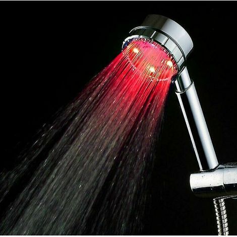 Bathroom shower temperature sensor, 3-color LED shower head light (1/3)