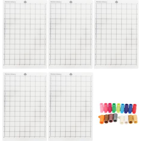 Lot de 5 tapis de découpe antidérapants autocollants + 17 adaptateurs de marqueurs rechargeables, kit d'accessoires pour cutter. (1/5)