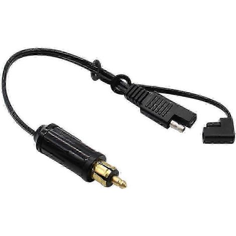Compatible avec les câbles de batterie de moto, avec adaptateur DIN Hella Powerlet vers SAE et câble noir SZRH AW. (1/5)