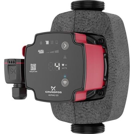 Grundfos Bomba de calefacción ALPHA2 GO 25-75 180 mm para sistemas de calefacción y climatización 75 W, 1 1/2 pulgada, 93094220