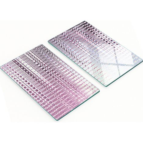 Tablas de cocina de vidrio templado con gr谩ficos fractales 2x30x52 cm