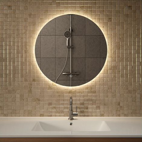 Badezimmerspiegel - Rund - 60cm - Rahmenlos (1/4)