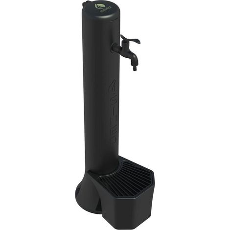 Fontana da Giardino con Rubinetto e Secchiello Sined Tritone Nero (1/5)