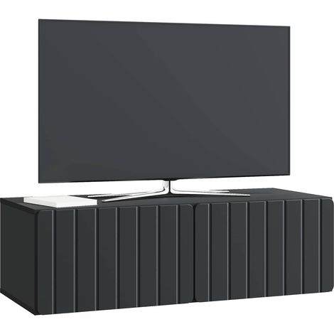 Maison Exclusive - Meuble TV mural Noir 98 x 41 x 30 cm Bois d'ingénierie