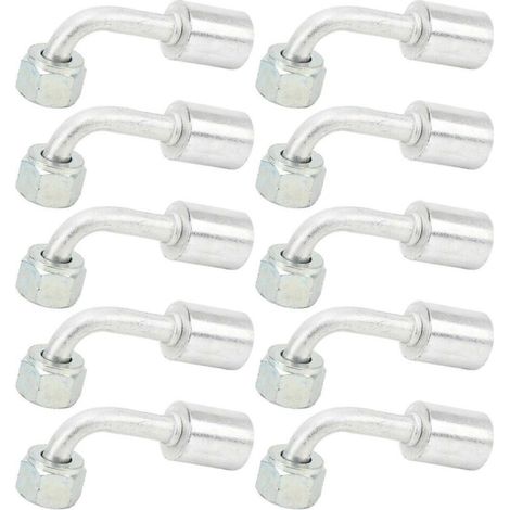 10 connettori universali angolati a 90° in alluminio per climatizzatore auto (1/2)