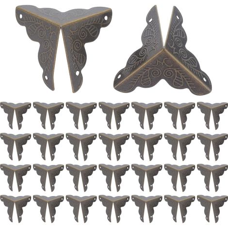 Protège-coins décoratifs, bois, pour boîtes et quincaillerie (1/5)