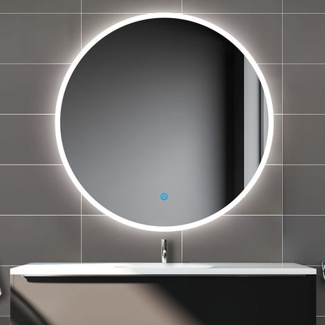 Aica 60cm Miroir salle de bain rond LED