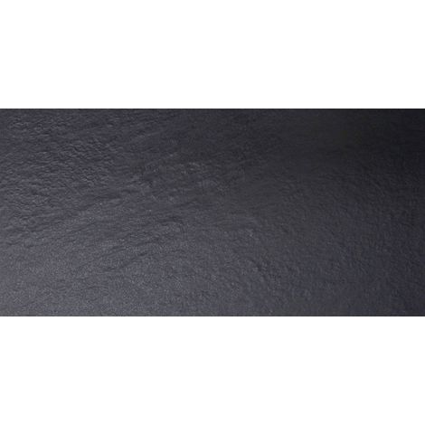 Bodenfliese Feinsteinzeug Schiefer 31 x 62 cm antracite