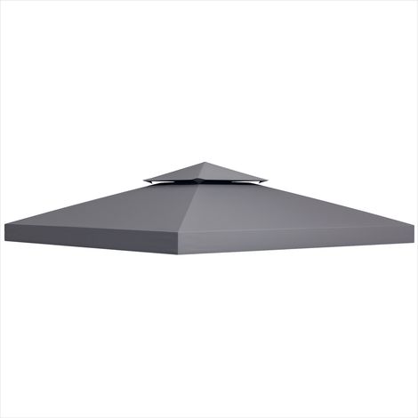 Tonnelle de jardin Tonneau de remplacement pour 3 x 3 m gris (1/5)