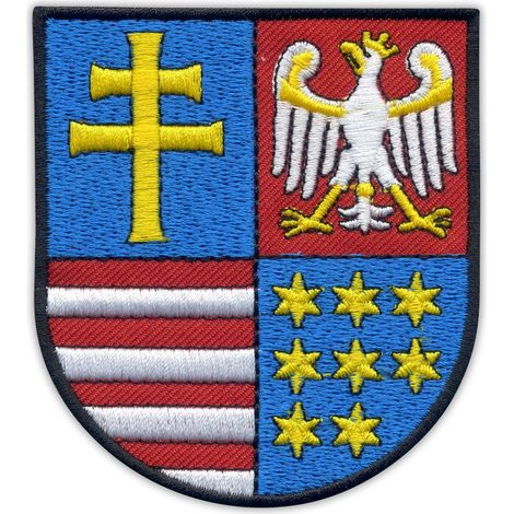 Parche con el escudo de armas de la provincia de Swietokrzyskie - nueva versión - Reverso magnético - Parche/insignia/emblema bordado
